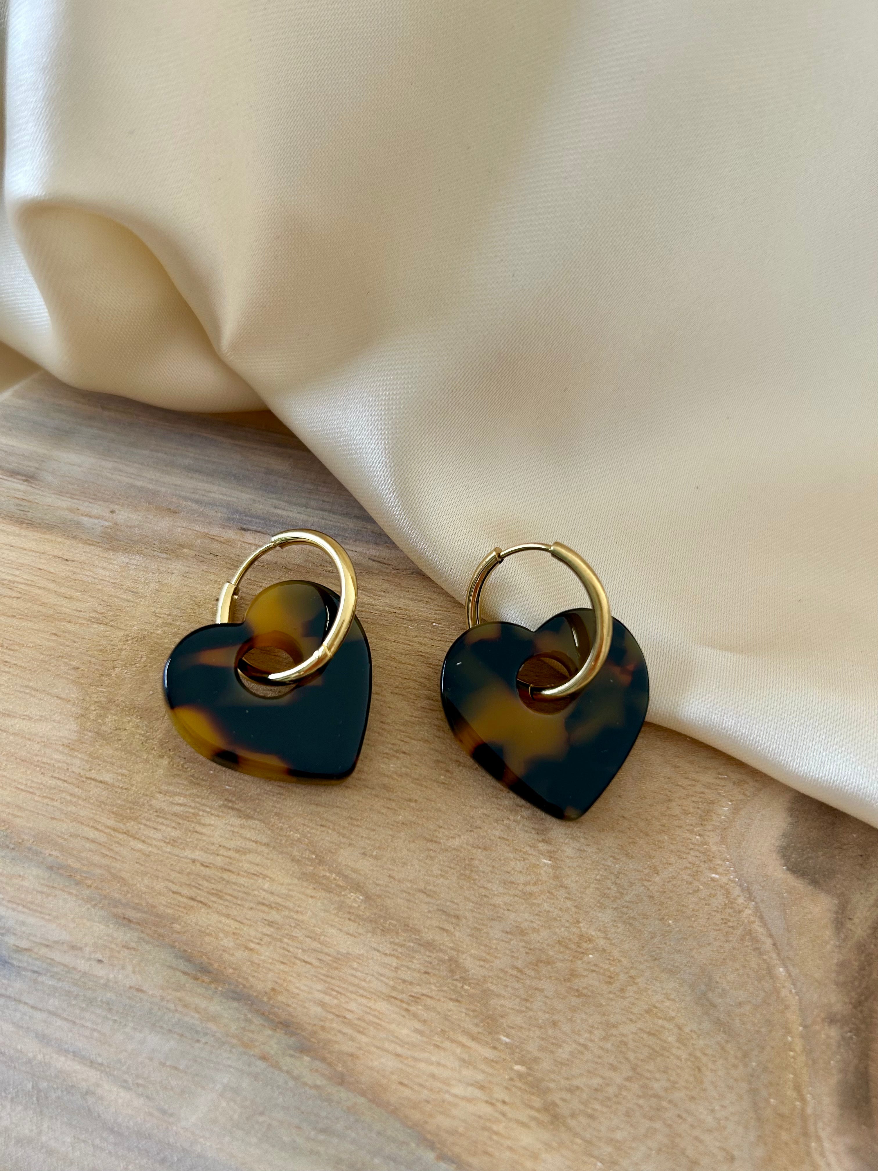 Boucle d'oreille Ambre